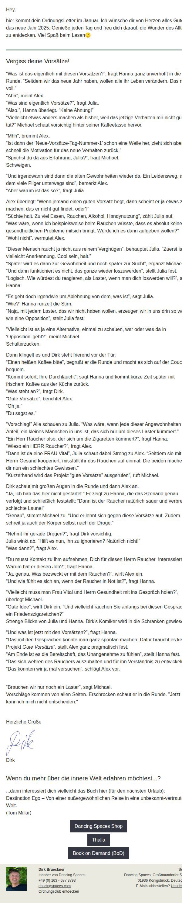 Dein OrdnungsLetter im Januar25