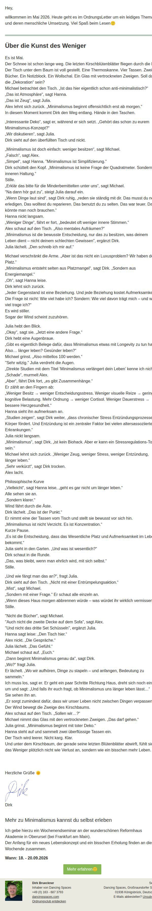 Dein OrdnungsLetter im Mai