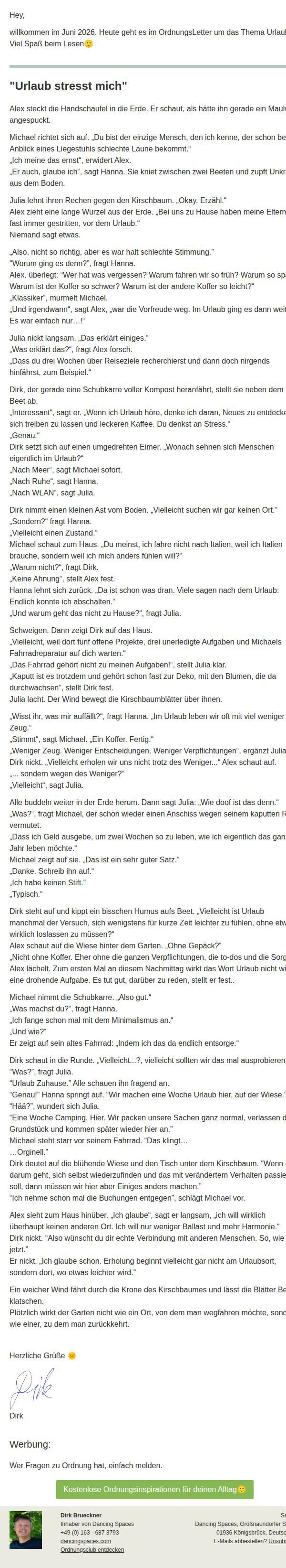Dein OrdnungsLetter im Juni