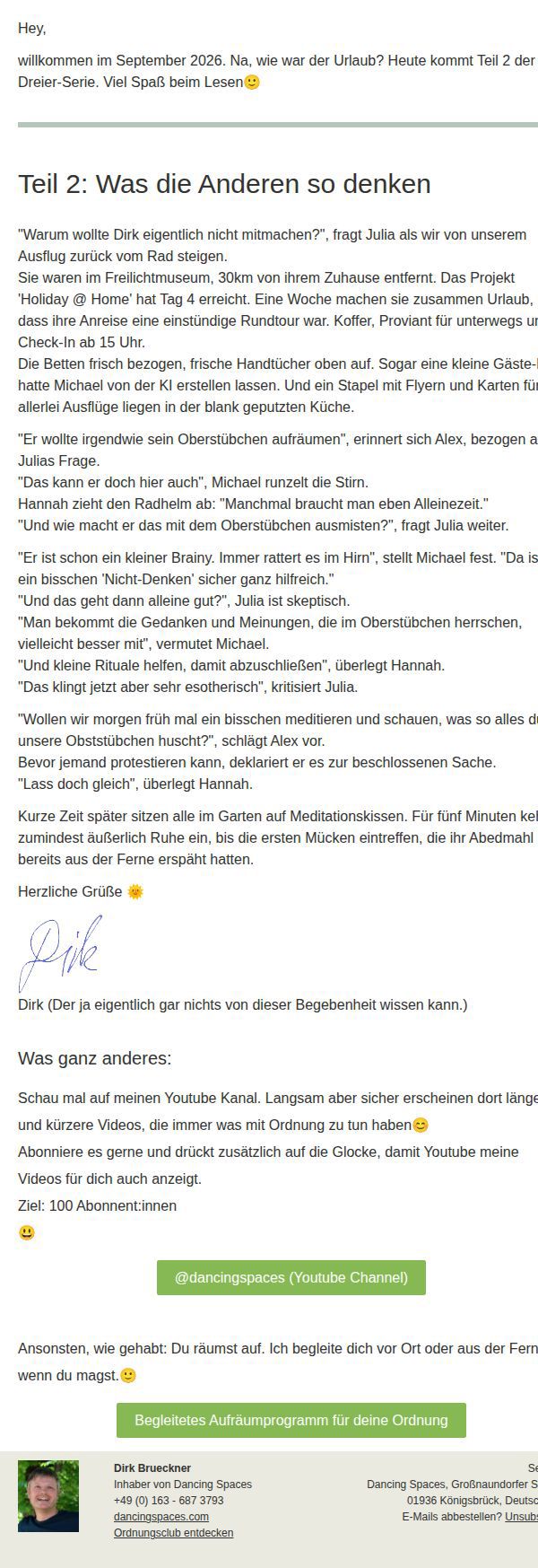 Dein OrdnungsLetter im September