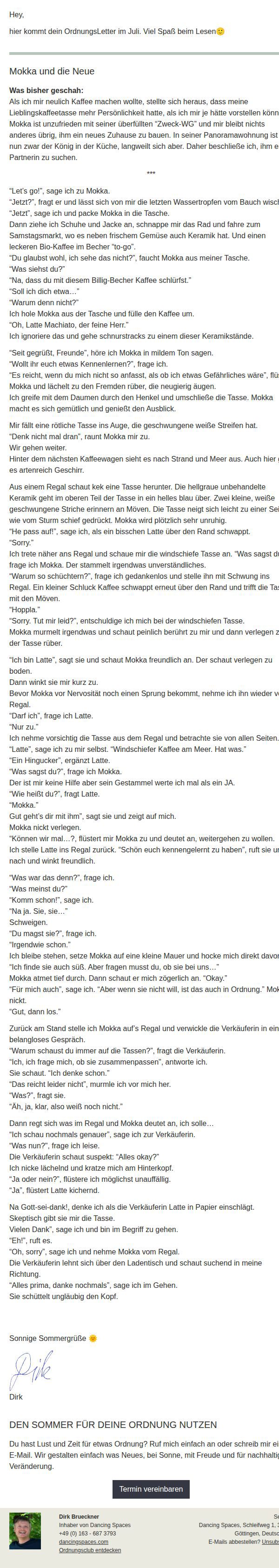 Dein OrdnungsLetter im Juli25