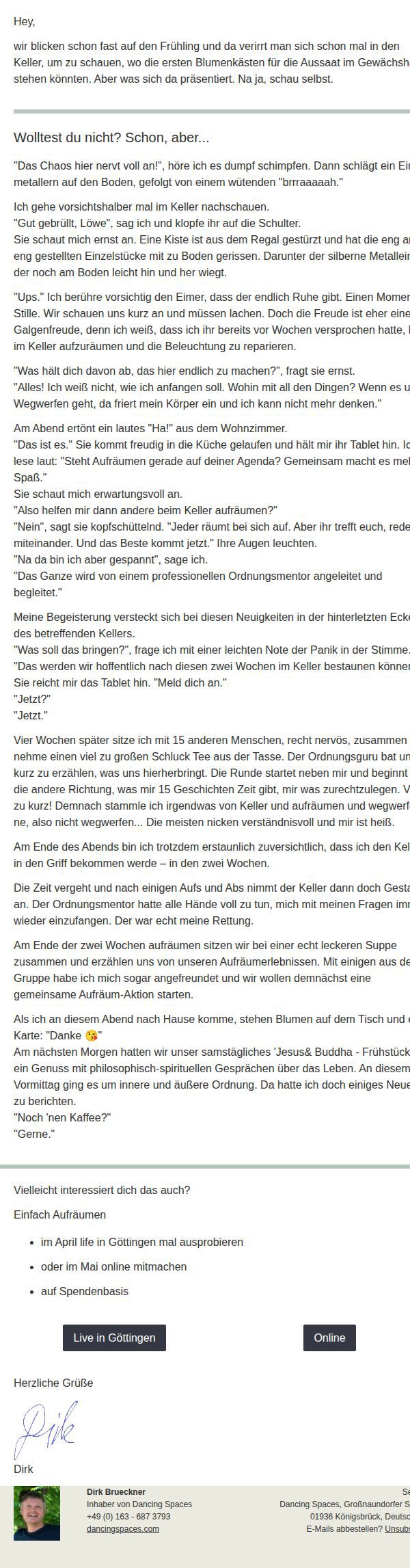 Dein OrdnungsLetter im März