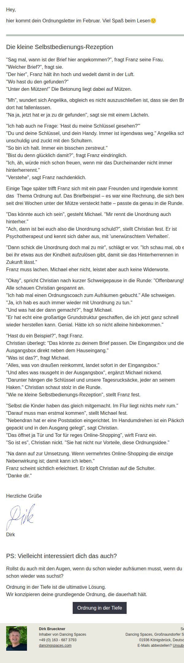 Dein OrdnungsLetter im Februar