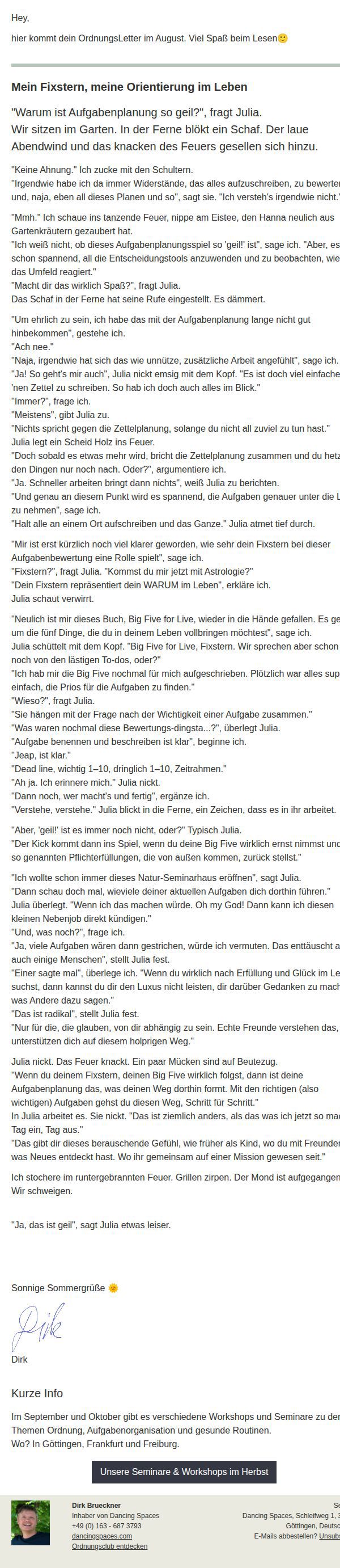 Dein OrdnungsLetter im Aug25