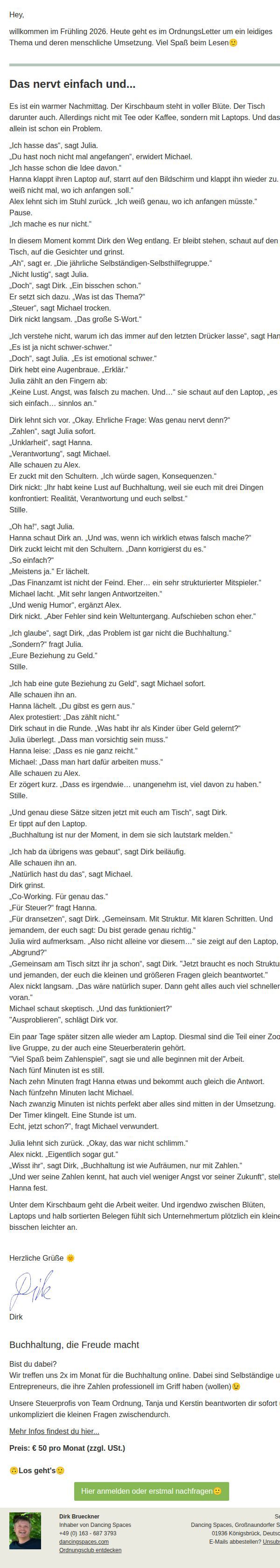 Dein OrdnungsLetter im April